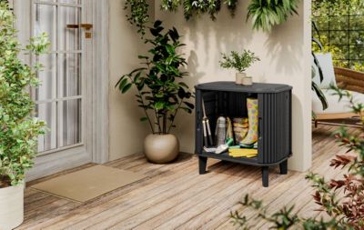 Coffre de jardin polypropylène 121 L, l.47 x H.48 x P.62,4 cm, gris, Keter Smart box