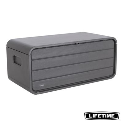 Coffre de jardin polypropylène 515 L, L.147 x l.72 x H.64,5 cm, gris, Lifetime 60431E