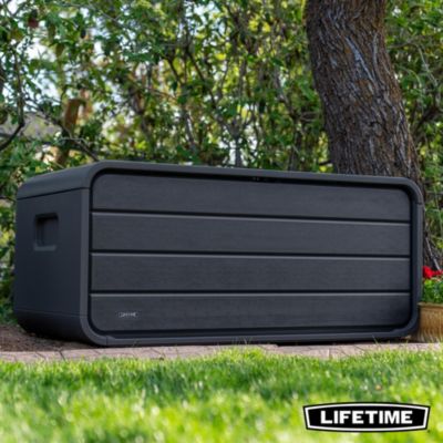 Coffre de jardin polypropylène 515 L, L.147 x l.72 x H.64,5 cm, gris, Lifetime 60431E