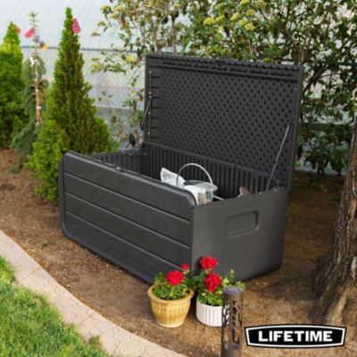 Coffre de jardin polypropylène 515 L, L.147 x l.72 x H.64,5 cm, gris, Lifetime 60431E