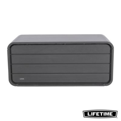 Coffre de jardin polypropylène 515 L, L.147 x l.72 x H.64,5 cm, gris, Lifetime 60431E