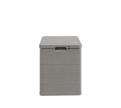 Coffre de jardin polypropylène 90 L, l.42,5 x H.50 x P.44 cm, taupe, Toomax Woody's