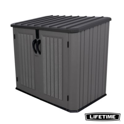 Coffre de jardin résine 1380 L, L.146 x l.94 x H.128 cm, gris, Lifetime 60350