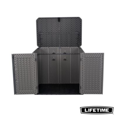 Coffre de jardin résine 1380 L, L.146 x l.94 x H.128 cm, gris, Lifetime 60350