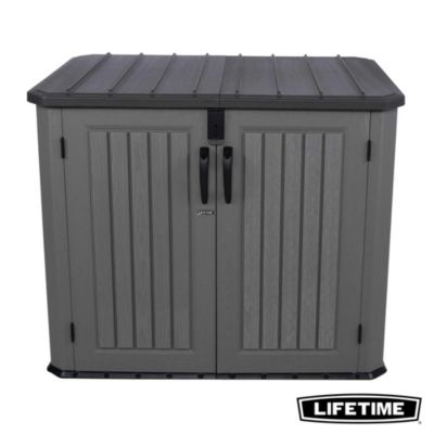 Coffre de jardin résine 1380 L, L.146 x l.94 x H.128 cm, gris, Lifetime 60350