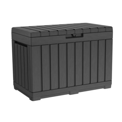 Coffre de jardin résine 190 L, l.82,3 x H.57,7 x P.45 cm, gris anthracite, Keter Kentwood