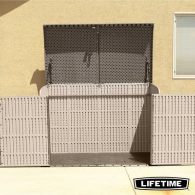 Coffre de jardin résine 2124 L l.191,1 x H.132,2 x P.108 cm, beige, Lifetime 60170