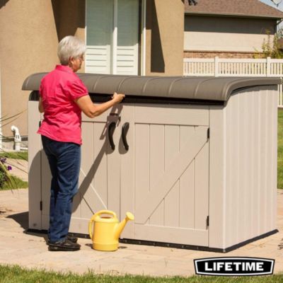 Coffre de jardin résine 2124 L l.191,1 x H.132,2 x P.108 cm, beige, Lifetime 60170