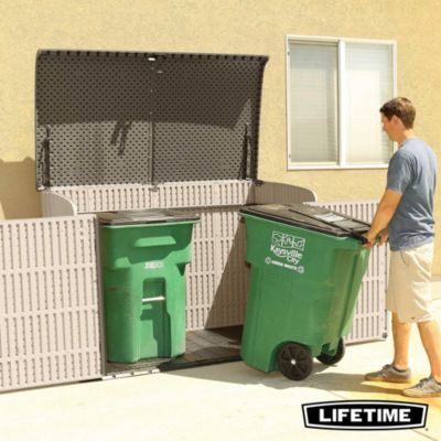 Coffre de jardin résine 2124 L l.191,1 x H.132,2 x P.108 cm, beige, Lifetime 60170