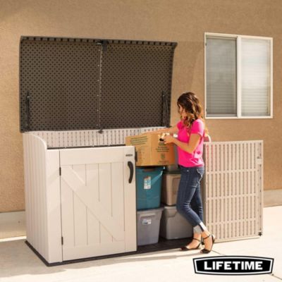 Coffre de jardin résine 2124 L l.191,1 x H.132,2 x P.108 cm, beige, Lifetime 60170