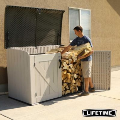 Coffre de jardin résine 2124 L l.191,1 x H.132,2 x P.108 cm, beige, Lifetime 60170