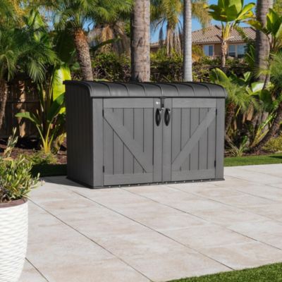Coffre de jardin résine 2124 L, L.191 x l.107 x H.132 cm, gris, Lifetime 60464E