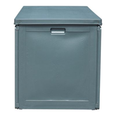 Coffre de jardin résine 490 L, l.146,4 x H.64,4 x P.61 cm, gris granit, Klikstrom Catria