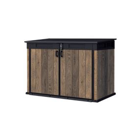 Coffre de jardin WALNUT Signature mega en résine effet bois - coloris noyer - 2020L - KETER