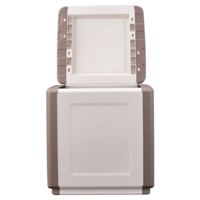 Coffre de rangement 130L Beige/Taupe 54 x 53 x H57cm Poignées de transport polypropylène INTEC