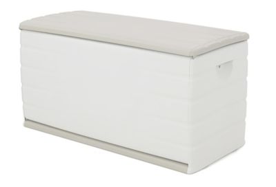 Coffre de rangement 350L intérieur/extérieur coloris beige - Longueur 120 x Profondeur 53 x Hauteur 61 cm