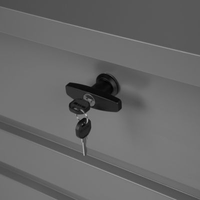 Coffre de rangement CEBROSA 100 cm 62 cm Métal Gris