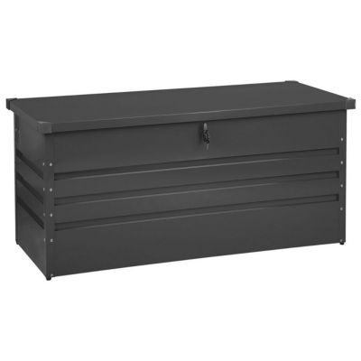 Coffre de rangement CEBROSA 132 cm 62 cm Métal Gris graphite