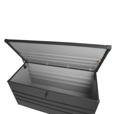 Coffre de rangement CEBROSA 132 cm 62 cm Métal Gris graphite