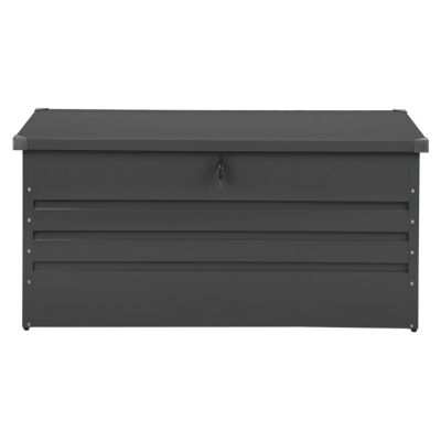 Coffre de rangement CEBROSA 132 cm 62 cm Métal Gris graphite