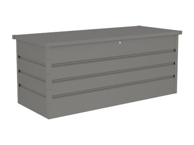 Coffre de rangement de jardin en acier galvanisé gris - 750L - TOMASO
