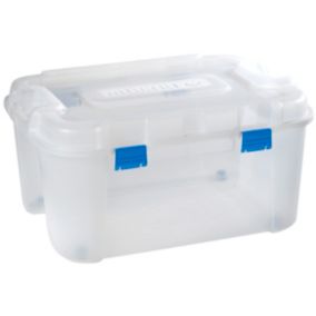 Coffre de rangement en plastique transparent Curver Totem 140 L