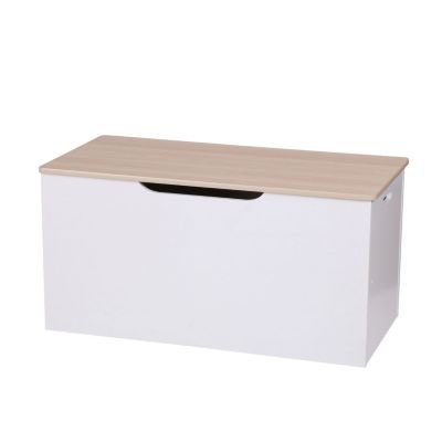 Coffre de rangement enfant Blanc, L. 80 x l. 40 x H. 40 cm, DREAM