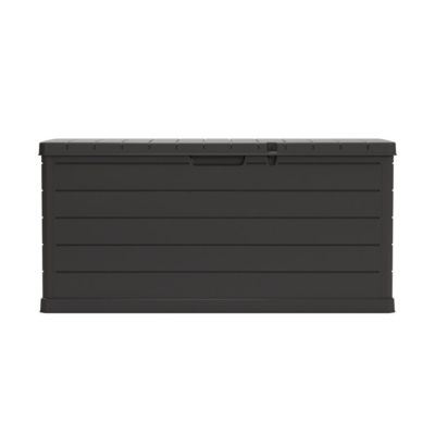 Coffre de rangement extérieur 350L - Coffre de Jardin Gris 118.5x52x57cm - Poignées de transport - Résistant à l'eau ArtPlast