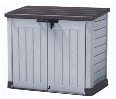 Coffre de rangement extérieur Keter Store It Out Max gris clair et noir  1200L