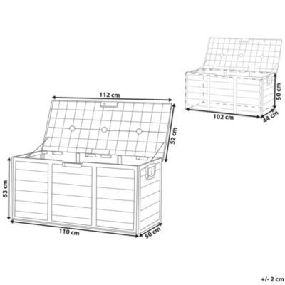 Coffre de rangement LOCARNO 112 cm 50 cm Vert
