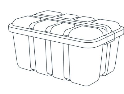 Coffre en plastique Skyda noir 149 L