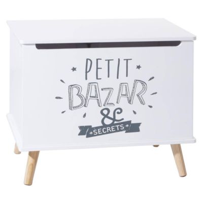 Coffre enfant blanc en bois - Atmosphera