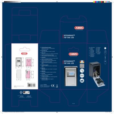 Coffre fort à combinaison Abus led mural large