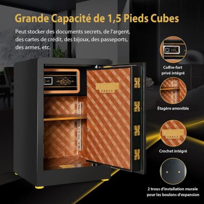 Coffre-fort avec Serrure à Code électronique, Coffre-fort avec étagère ...