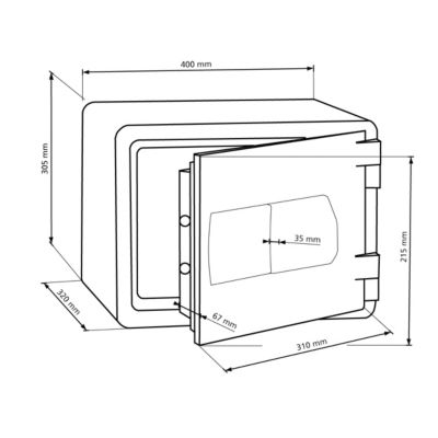 Coffre-fort Burg-Wachter ignifugé FP 44 E