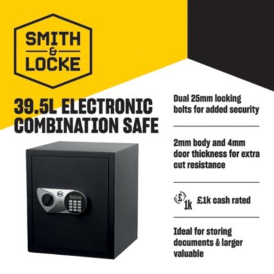Coffre-fort électronique Smith & Locke - 39.5L 2-6MM S L
