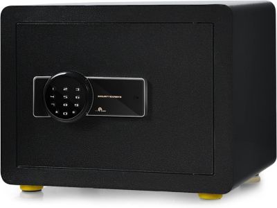Coffre-fort en Acier,40X30X30 CM,avec Serrure à Code électronique,étagère Amovible,Système d'Alarme et Fonction Anti-indiscrétion