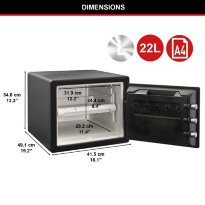 Coffre fort ignifugé et étanche Master Lock - Moyen format 22.7L