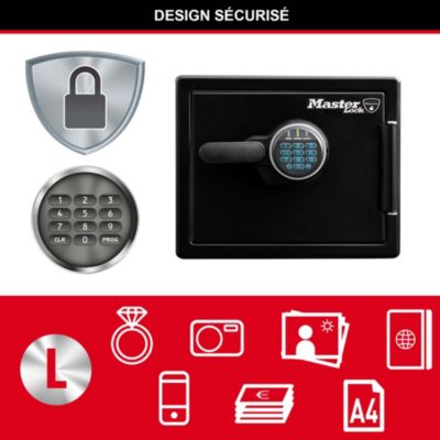 Coffre fort ignifugé et étanche Master Lock - Moyen format 22.7L