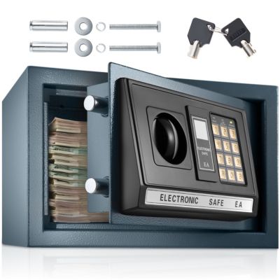 Coffre-fort électronique avec fermeture de sécurité double-boulons noir
