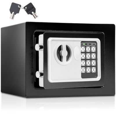 Coffre-fort électronique avec fermeture de sécurité double-boulons noir