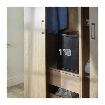 PrixPrime - Coffre-fort beige à encastrer avec digicode électronique