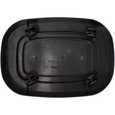 Coffre à granulés - EDA - Jura Montania - 70 L - Roulettes - Capacité 45 kg - Couvercle en bois - 49,5 x 37,9 x H.66,4 cm - Noir