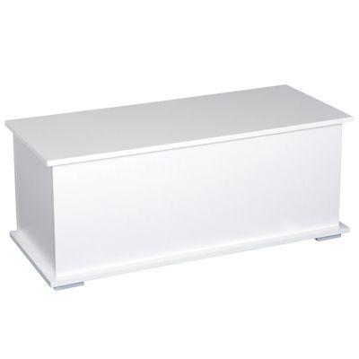 Coffre malle de rangement coffre à jouets dim. 100L x 40l x 40H cm panneaux particules blanc