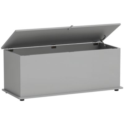 Coffre malle de rangement coffre à jouets dim. 100L x 40l x 40H cm panneaux particules gris