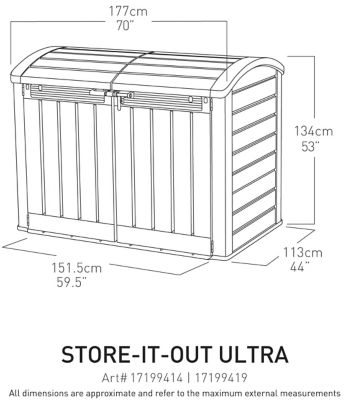 Coffre Store it Sio Ultra 2000L noir et gris