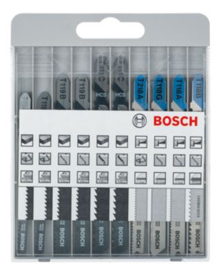 Coffret 10 lames de scie sauteuse Bosch T bois et métal