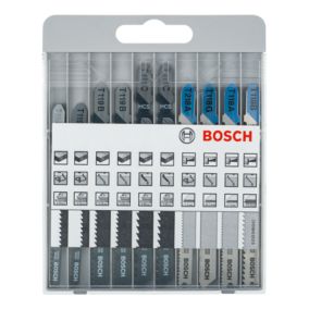 Coffret 10 lames de scie sauteuse Bosch T bois et métal