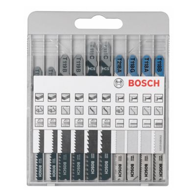 Coffret 10 lames de scie sauteuse Bosch T bois et métal