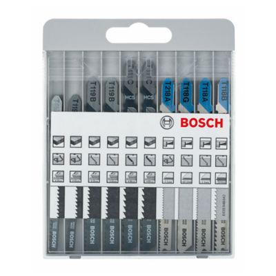 Coffret 10 lames de scie sauteuse Bosch T bois et métal